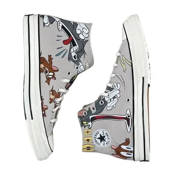 Converse x Tom and Jerry Chuck 70 Limited Edition Hightop Sneakers Shoes Size 16